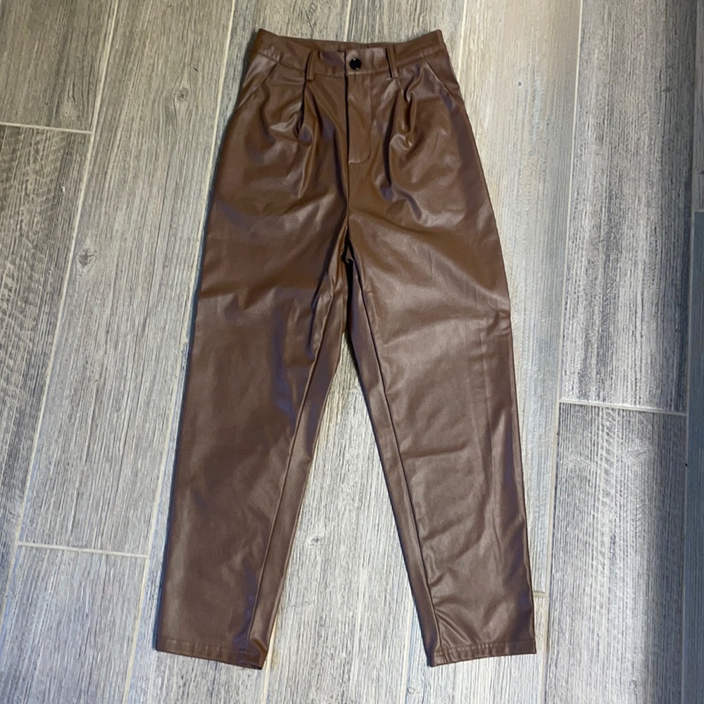 Shein faux leather pants!